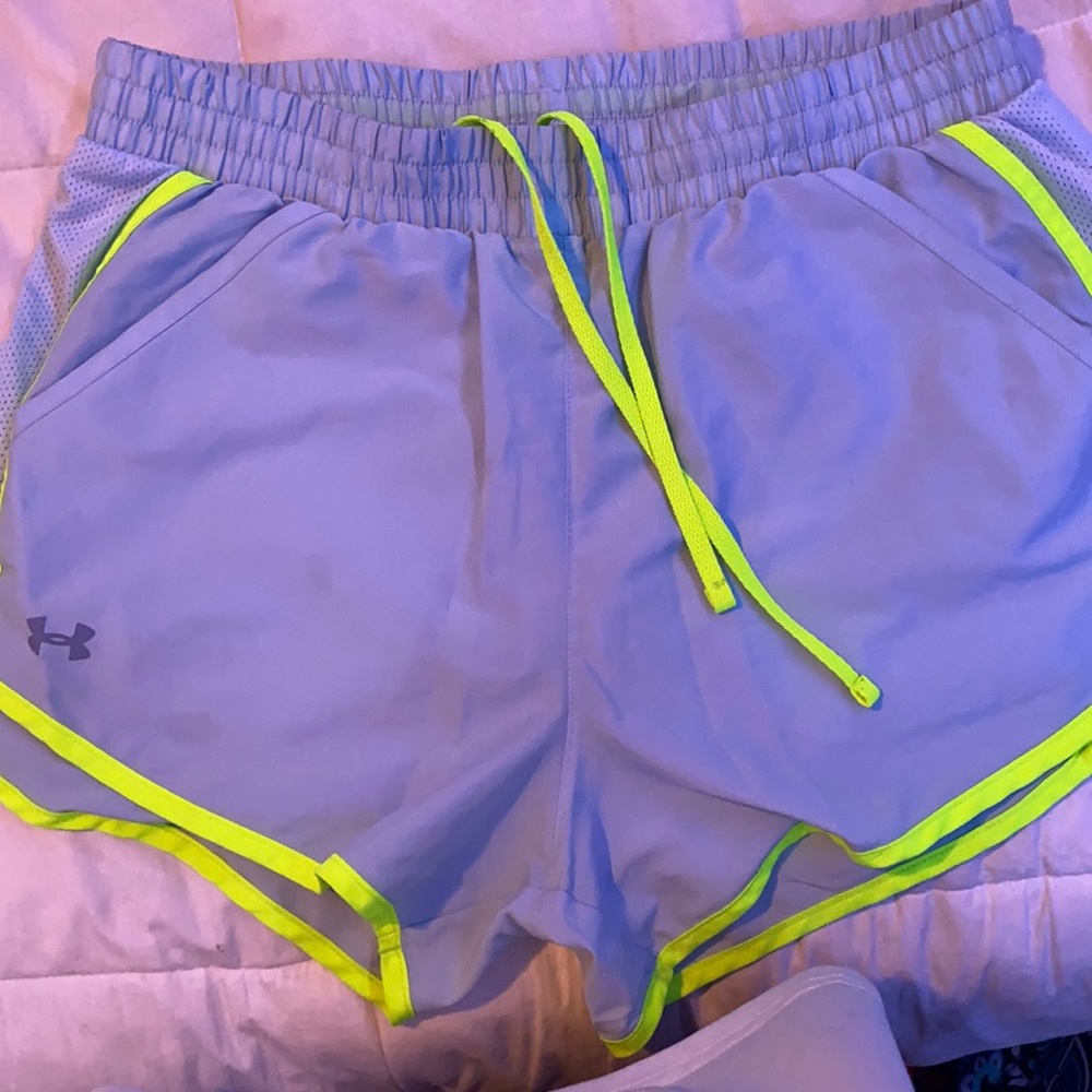 neon under armor size small shorts